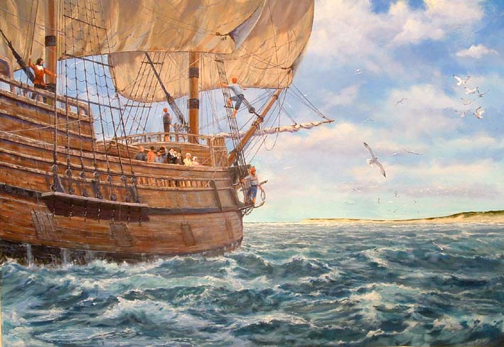 The Mayflower in a riptide.